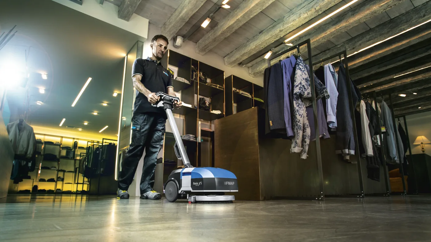 Hand-held scrubber — Contract Sweeping