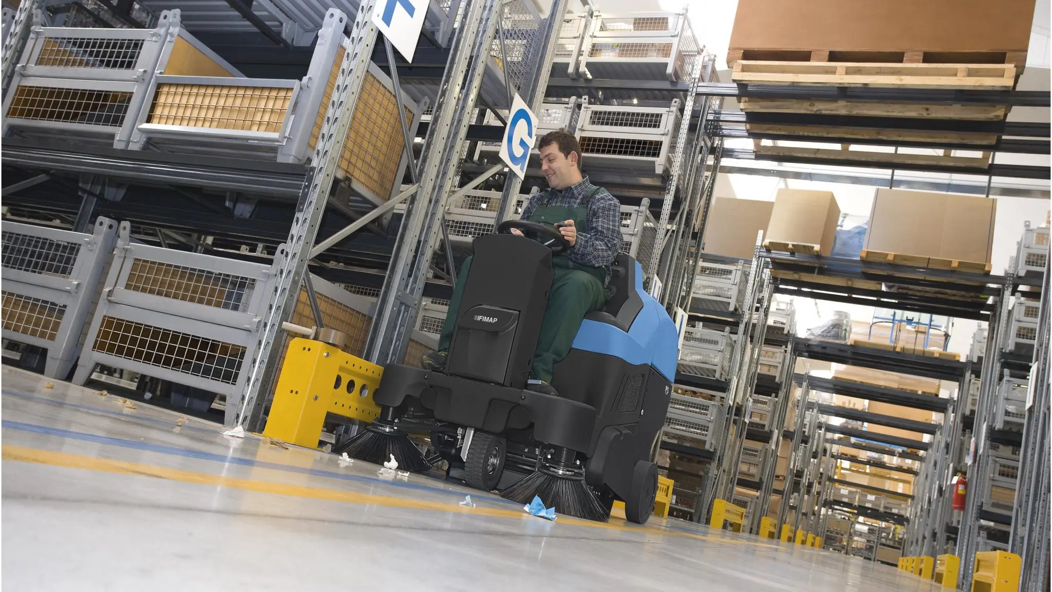 Sweeping around live racking